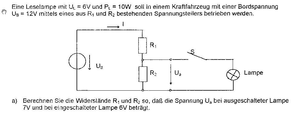 Spannungsteileraufgabe